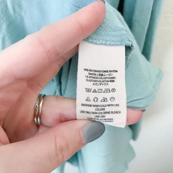 Free People Light Blue Long Sleeve Tunic - Picture 7 of 11